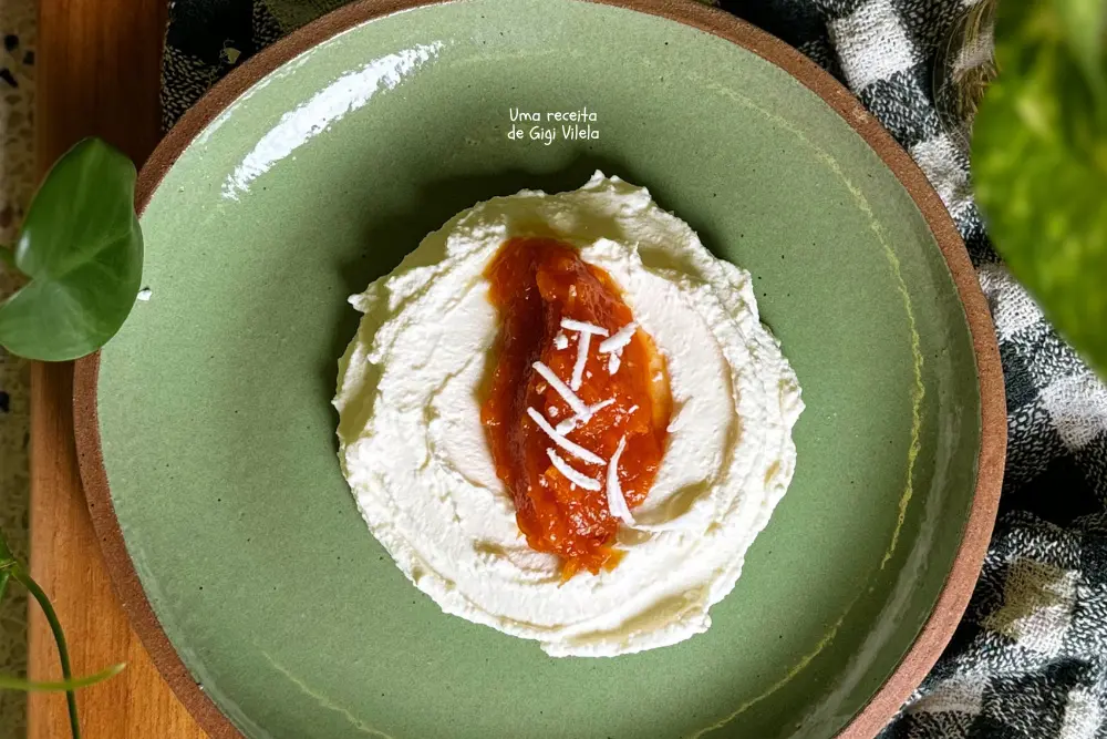 Ricota com Doce de Abóbora com Coco