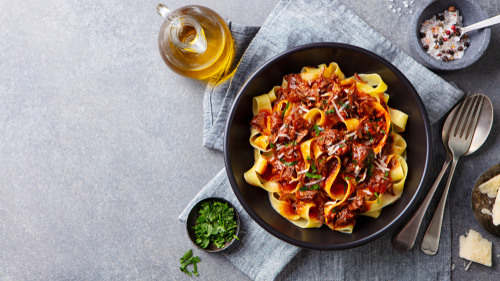 Fettuccine com Ragu de Carne