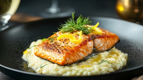 Risoto de Limão Siciliano com Salmão