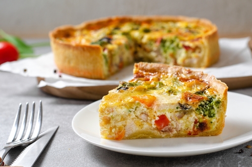Torta de Legumes com Creme de Ricota
