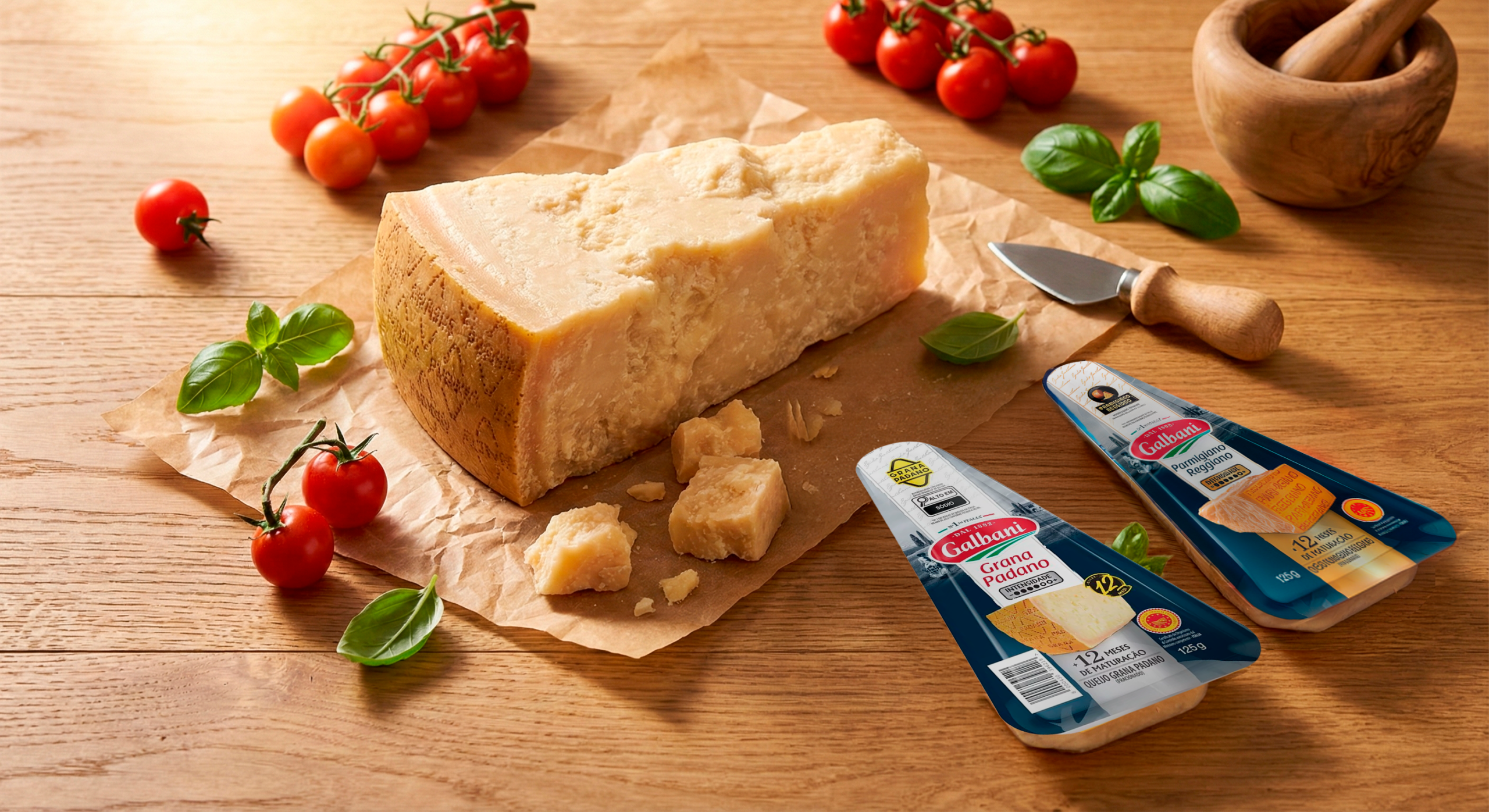 Qual a diferença entre queijo parmesão e Grana Padano?