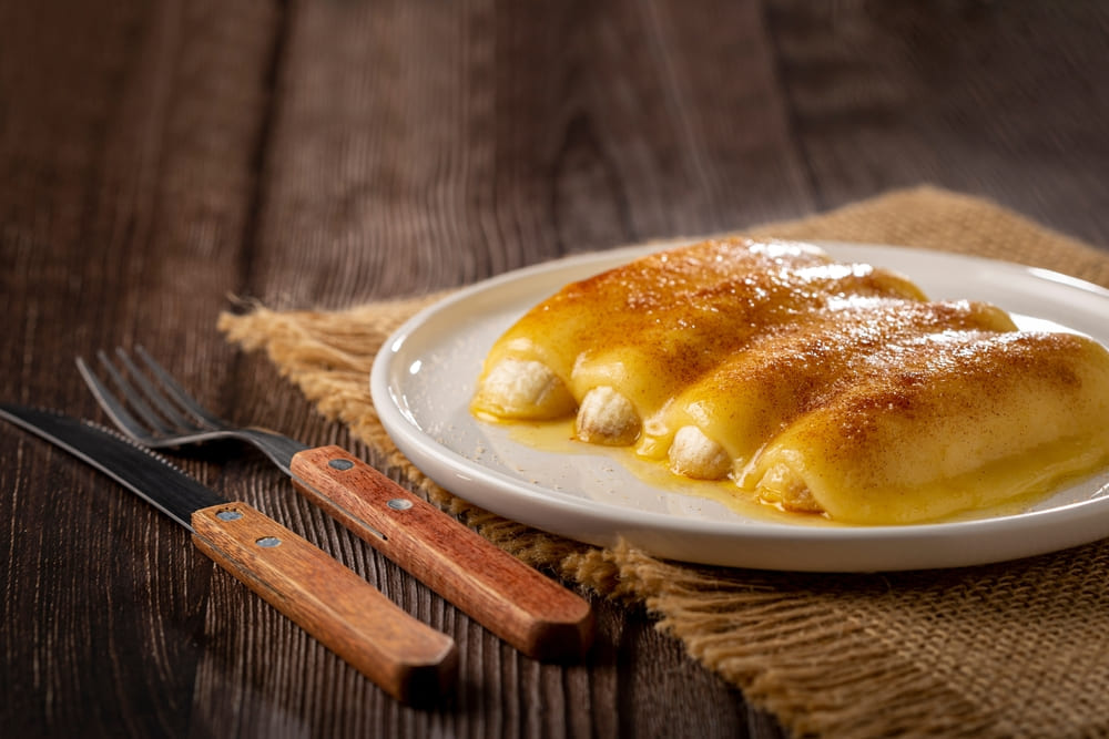 Cartola de banana com mussarela