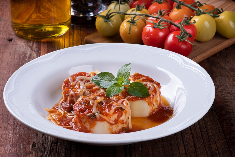 Rondelli de presunto e queijo muçarela