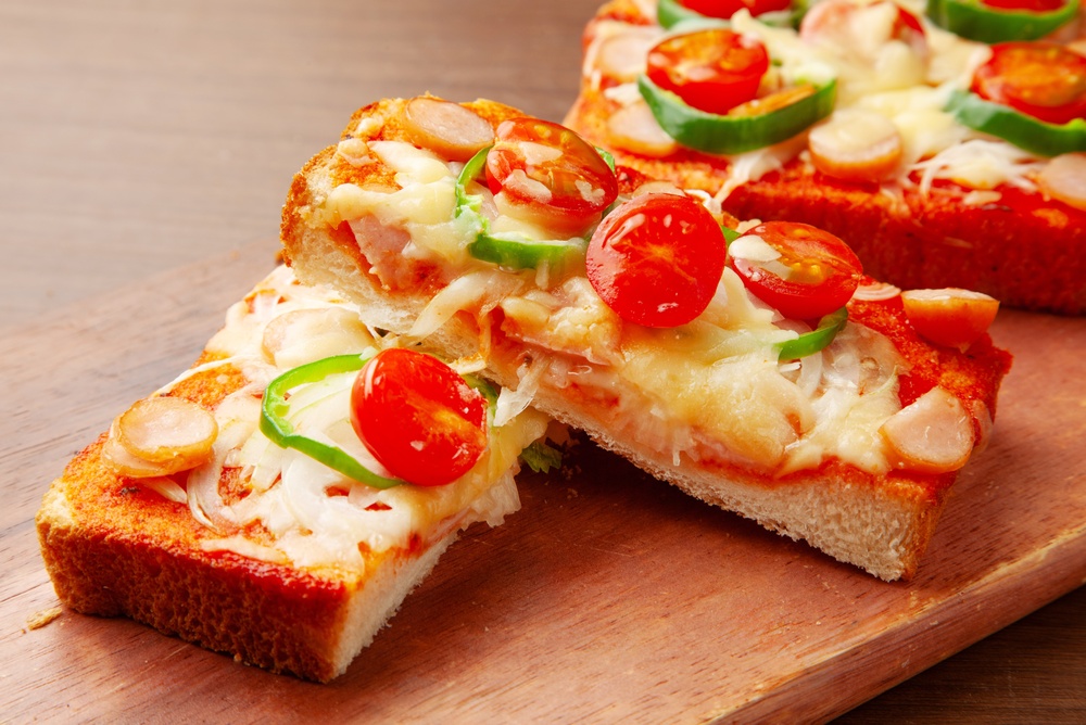 Pizza de pão de forma